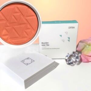 OFRA Baked Blush in Mai Tai Tropical Orange Liquid with Refillable Compact *BNIB